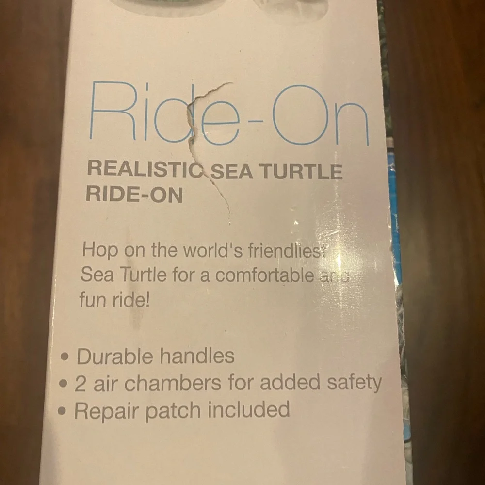NIB Intex 6' Sea Turtle 🐢 Ride-On Inflatable Pool Float - Floral Print - Picture 4 of 7